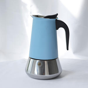 Mini cafetera italiana cubana <span class=keywords><strong>Moka</strong></span> con tapa Espresso Geyser Maker para estufa de inducción Metal Manual Geyser Coffee Maker - Product Image 1