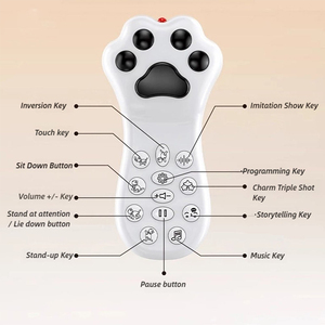 Juguete Robot Gato RC Inteligente, Juguete Electrónico Interactivo con Sensor Táctil, Robot Programable con Control Remoto para Acrobacias - Product Image 5