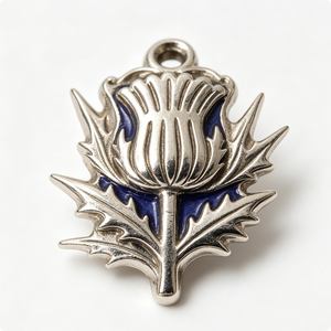 Emblema de Escocia Plateado con Esmalte Azul y Marco Ornamentado, Recuerdo - Product Image 6