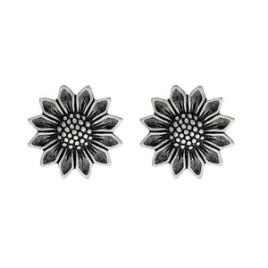 Orecchini a Perno Vintage con Margherite e Girasoli, Stile Antico in Metallo, Gioielli da Donna alla Moda per Uso Quotidiano, Idea Regalo - Product Image 5