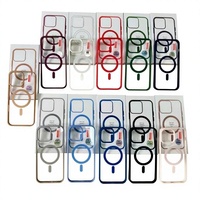 Coque de téléphone portable magnétique transparente Macaron pour iPhone 17 16 Pro Max, étui anti-chute, emballage carton