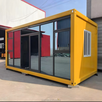 Maison Modulaire Économe en Énergie avec Mur en Verre Moderne, Bureau Conteneur Démontable pour Poste de Sécurité et Utilisation en Hôtellerie Haut de Gamme