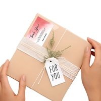 Cartes de remerciement personnalisées en papier couché coloré biodégradable et respectueux de l'environnement, avec pelliculage mat, en matériaux recyclés, pour promotion (dossiers promotionnels)