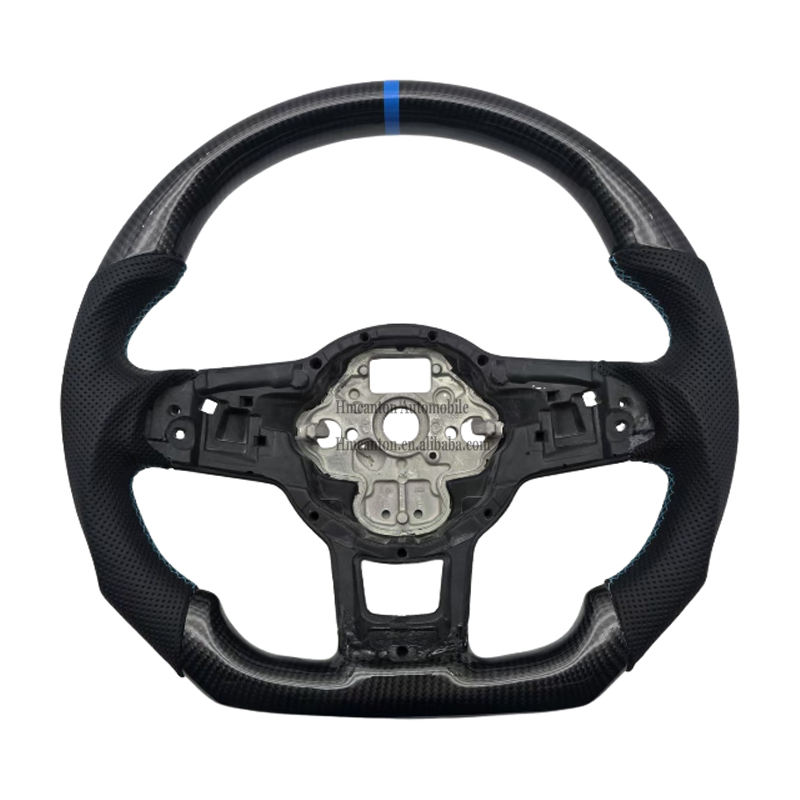 คาร์บอนไฟเบอร์ + หนังพรุน + เย็บแถบสีน้ำเงิน