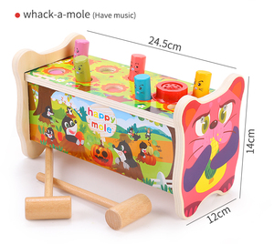 Giocattolo da abbattere con martello elefante in legno personalizzato per bambini con giocattoli educativi xilofono per bambini - Product Image 6