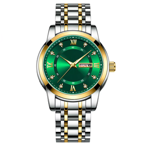 นาฬิกาควอตซ์ลำลองสำหรับผู้ชาย รุ่นหรูหรา เรืองแสง 936 ตัวเรือนโลหะผสม สายสแตนเลส - Product Image 3