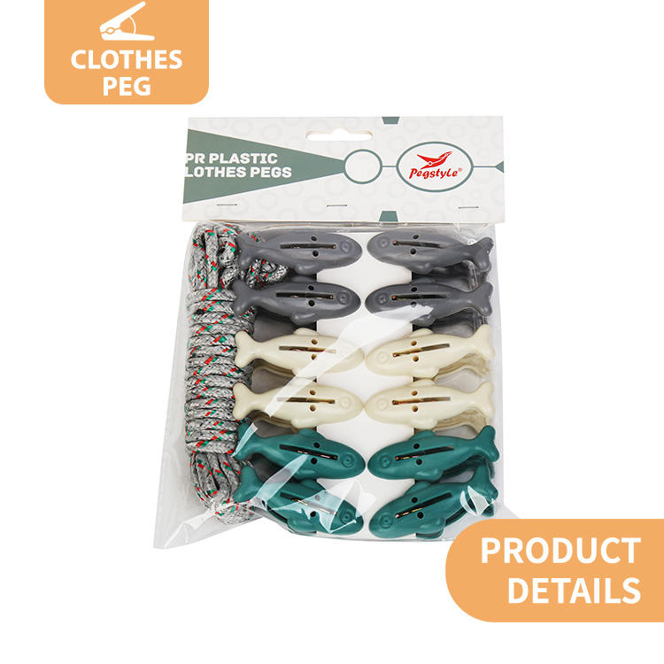 Fish Shape 12/Bags with 5m Rope