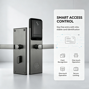 Serrure de porte intelligente RFID pour hôtel OEM, ensemble de poignées de porte sans clé en acier inoxydable pour appartement et bureau, logo personnalisé - Product Image 4