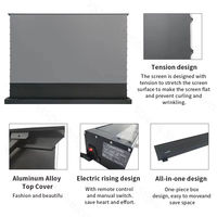 Écran de projection motorisé HEYU New ALR 72'' - 150'' à tension par languettes, à levée par le sol, anti-lumière ambiante, pour projecteur laser UST 4K