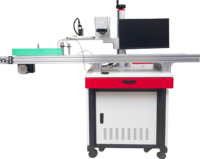 Machine de marquage laser CO2 en ligne à positionnement visuel pour carton, sacs PET et PP, date, lot, code QR