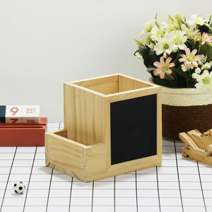 Table bureau décor personnalisé tableau noir <span class=keywords><strong>craie</strong></span> écriture pin massif table en bois stylo <span class=keywords><strong>porte</strong></span>-<span class=keywords><strong>crayon</strong></span> support boîte pour stylos - Product Image 6