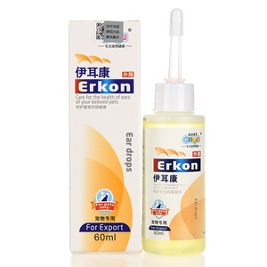 Gotas para Oídos Erkon 60ml para Mascotas, Cuidado Antifúngico - Product Image 1