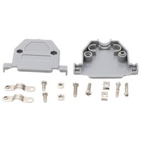 Conector de Diagnóstico Automotriz DB44 de 3 Filas Tipo Soldadura Macho Hembra con Carcasa de Plástico Gris