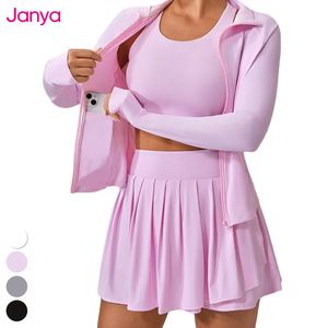 Janya 2025 <span class=keywords><strong>Ropa</strong></span> deportiva para <span class=keywords><strong>mujer</strong></span> <span class=keywords><strong>Ropa</strong></span> de yoga transpirable Conjuntos de fitness de gimnasio de 2 piezas con falda de <span class=keywords><strong>tenis</strong></span> plisada Pantalones cortos para niñas - Product Image 6