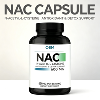 NAC N-acétyl-L-cystéine 600 mg 200 capsules végétales Complément alimentaire