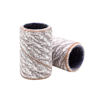 Bandes de ponçage en oxyde d'aluminium blanc Zebra japonais pour manucure et pédicure, boîte en plastique, 100 pièces/boîte, mandrin pour enlever le gel # 80- # 240
