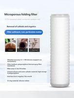 Élément filtrant pliable OEM de 5 à 40 pouces, pressé à plat, 1 micron, à pointe triangulaire, en plastique PP, pour filtre à eau à lit plat