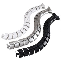Système de gestion des câbles SEVILO en plastique réglable, type vertèbres de serpent, pour accessoires de câblage de bureau