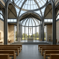 Bâtiment d'église préfabriqué en structure d'acier Q355B, portée claire de 30 m pour salle de culte au Nigeria