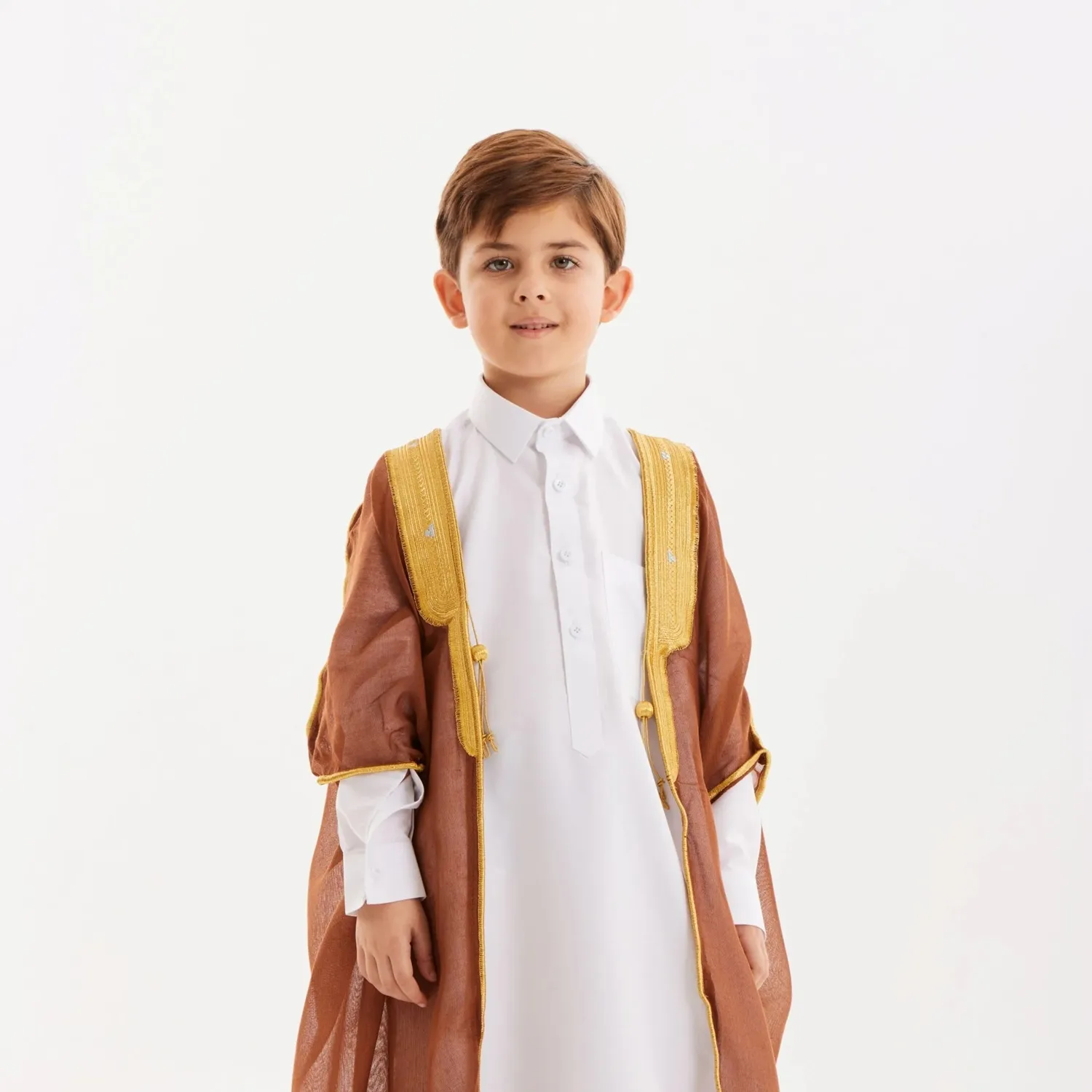 Jalabiya online qatar al madani thobe tessuto in poliestere lucido nuovo stile thobe per bambini boy bisht chickari kurta eid