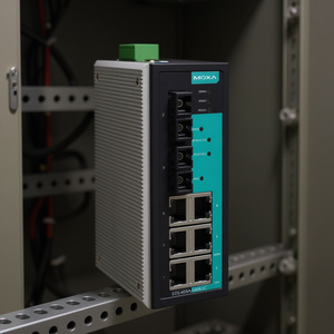 Commutateur géré Moxa EDS-408A-SS-SC 8 ports Ethernet sur rail DIN industriel 24V IEEE 802.3 - Product Image 3