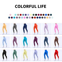 Ropa deportiva para mujer con logotipo personalizado, mallas de entrenamiento con glúteos fruncidos, pantalones de cintura alta para gimnasio, mallas de Yoga sin costuras para mujer