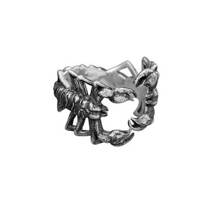 Anillo Ajustable de Escorpión Exagerado para Hombre, Estilo Hiphop, Plata Antigua, Punk, Joyería - Product Image 5