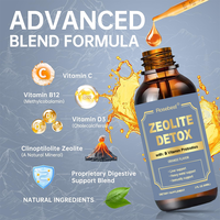 Complément Liquide Détoxifiant Liposomal Végétalien à Base de Clinoptilolite et de Zéolite, Marque Privée OEM, avec Vitamines B, Probiotiques et Prébiotiques
