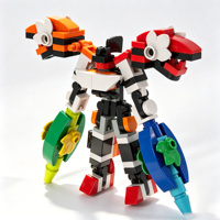 Kit de bloques de construcción de robot transformable Mecha Dragon Lord, 106 piezas, juego educativo STEM de ladrillos de construcción, modelo de ensamblaje, juguete