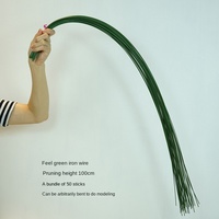 Fil de fer souple vert pour loisirs créatifs, fleurs artificielles, fleurs préservées, arrangements floraux - Matériau PVC intérieur/extérieur