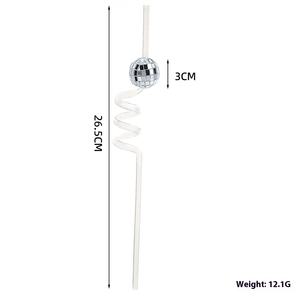 クリスマスの誕生日パーティーデコレーションのための環境に優しいミラーボールストローパーティー用クリエイティブメインフィギュアディスコボール装飾 - Product Image 6