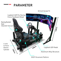 Venta Directa de Fábrica, Máquina de Juego 3DOF para 1 Jugador, Equipo de Simulación de Carreras de Coches F1