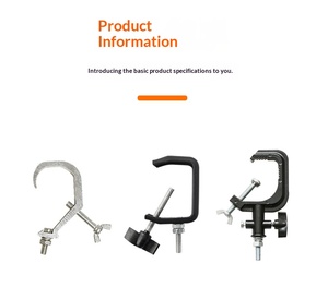 Abrazadera de Gancho para Iluminación de Escenario de Aluminio Fundido con Dientes Antideslizantes y Tornillo Ajustable para Montaje en Truss de Luces LED Par, Focos - Product Image 5