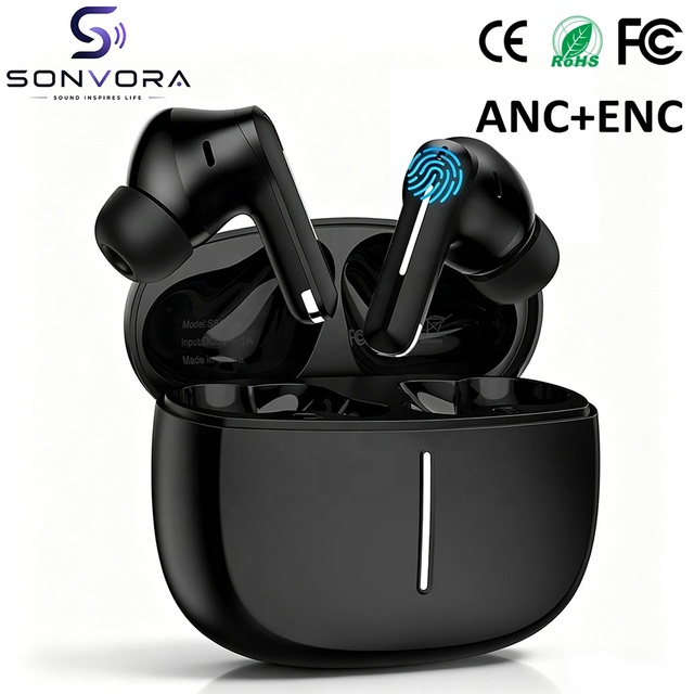 S81A ANC True Wireless Earbuds - In-ear Dual Microphones Active Noise Cancelling Headphones with LED Indicator and Deep Bass