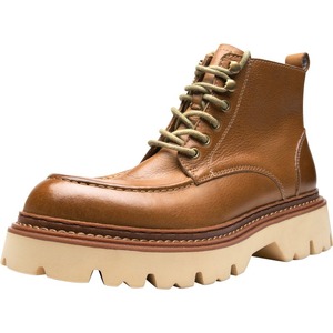 New style leather men's <b>boots</b> trendy British retro high-top leather shoes breathable cowhide thick-soled work <b>boots</b> - Product Image 1