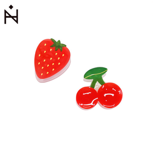 Pinces à cheveux en plastique motif fraise et cerise 5,5 cm pour femme, style décontracté - Product Image 5