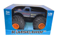 Vente en gros 1:24 Big Wheel Monster Car Modèle de voiture miniature en métal Véhicule tout-terrain Modèle de camion monstre en métal Cadeaux promotionnels d'affaires