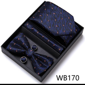 Coffret Cadeau IStapromo 6 pièces/ensemble – Nœud Papillon, Cravate, Pochette et Boutons de Manchette pour Homme – Design Unique – Idéal pour Mariage - Product Image 6