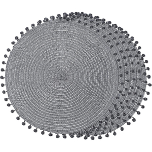 Manteles individuales de tela escocesa modernos y duraderos con estilo, ajustes de mesa de cuerda de algodón a la moda, reutilizables para bodas, hechos de papel y poliéster - Product Image 1