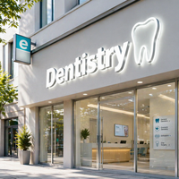 Enseigne Métallique Personnalisée en Laiton Électroplaqué, Enseigne Lumineuse 3D avec Fond en Acrylique Transparent pour Dentisterie, Spa, Salon de Manucure, Logo Mural