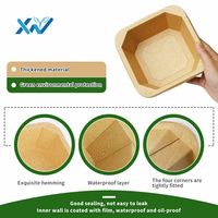 Bol en papier kraft écologique de toutes tailles avec couvercle pour l'emballage alimentaire, boîte à lunch