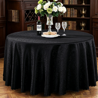 Nappe ronde jacquard de haute qualité, jupe de table ronde, nappe à motif floral pour hôtel et restaurant, housse de table à manger