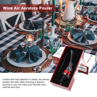 Produits parfaits aérateur verseur bec acrylique noir Bpa décanteur verseur bonne qualité vin rouge bec verseur aérateur