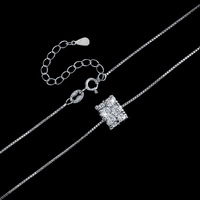 Vente en gros de colliers pendentifs en argent sterling 925 VVS D couleur Moissanite pour femme avec chaîne