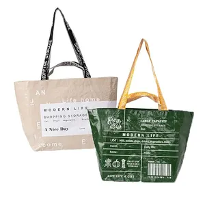 New Shopping Party Gifts Reusable Double Handle Single Shoulder Nylon Tote Custom Pp Woven Grocery Bag