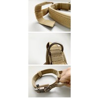 Collier tactique pour chien en nylon solide et résistant avec boucle en métal pour grands chiens