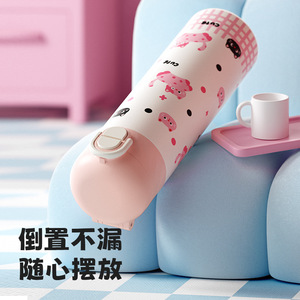 Cute Cartoon 316 Stainless Steel Insulated Mug With Pop Up Lid Portable Outdoor Use - Product Image 2