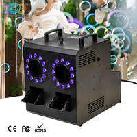 Nouvelle machine à fumée et bulles multicolores 2000W à 2 trous DMX512 avec télécommande, à base d'eau, pour mariage, ambiance romantique, DJ, portée 8m