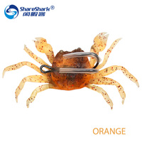Leurre souple de simulation 3D Shareshark, leurre artificiel en forme de crabe avec hameçon pour la pêche en mer et la pêche à la carpe