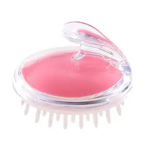 Detangling Electric Vibration Scalp Massager Silicone Shampoo Hair Make Up Brush Black